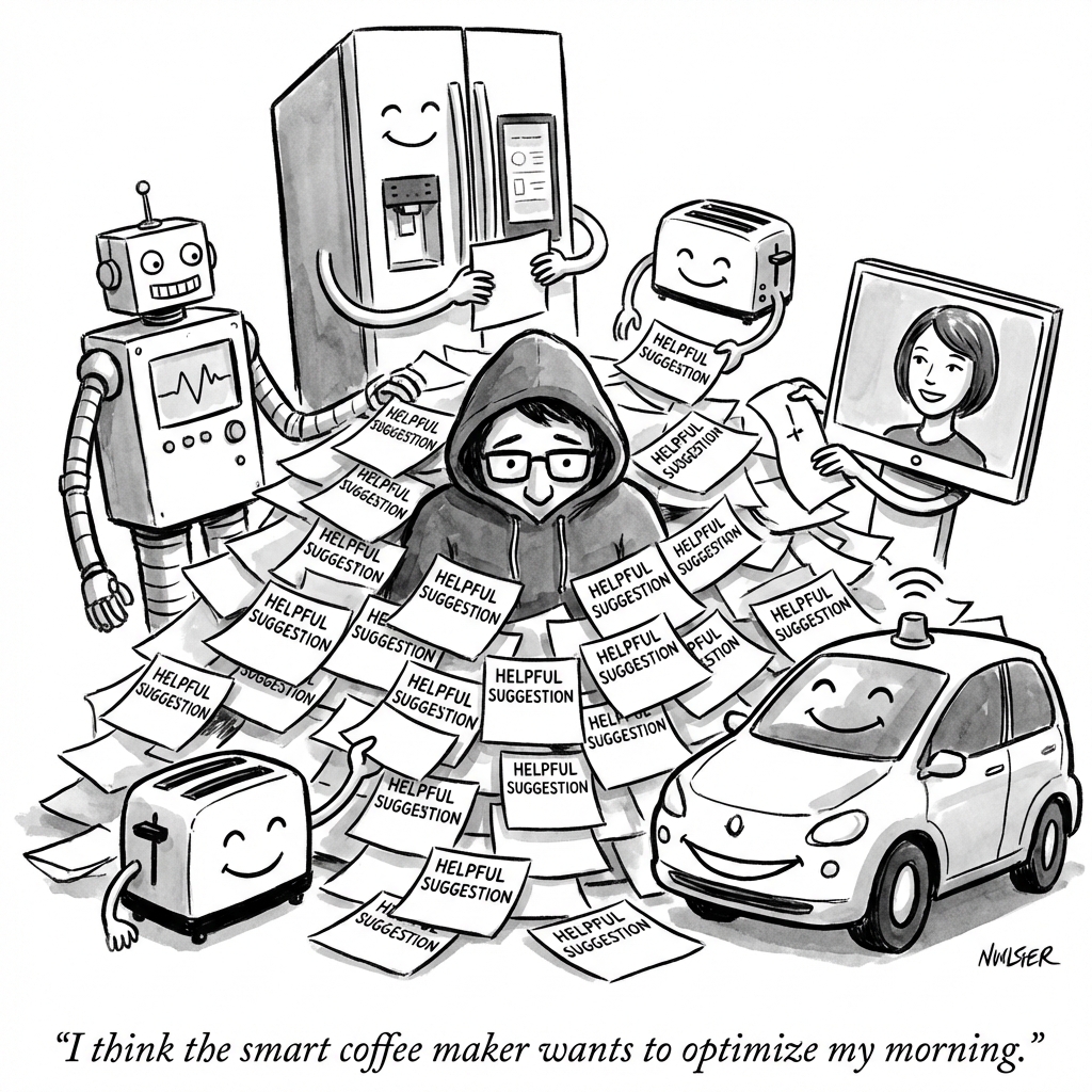 Illustration satirique de la stack idéale